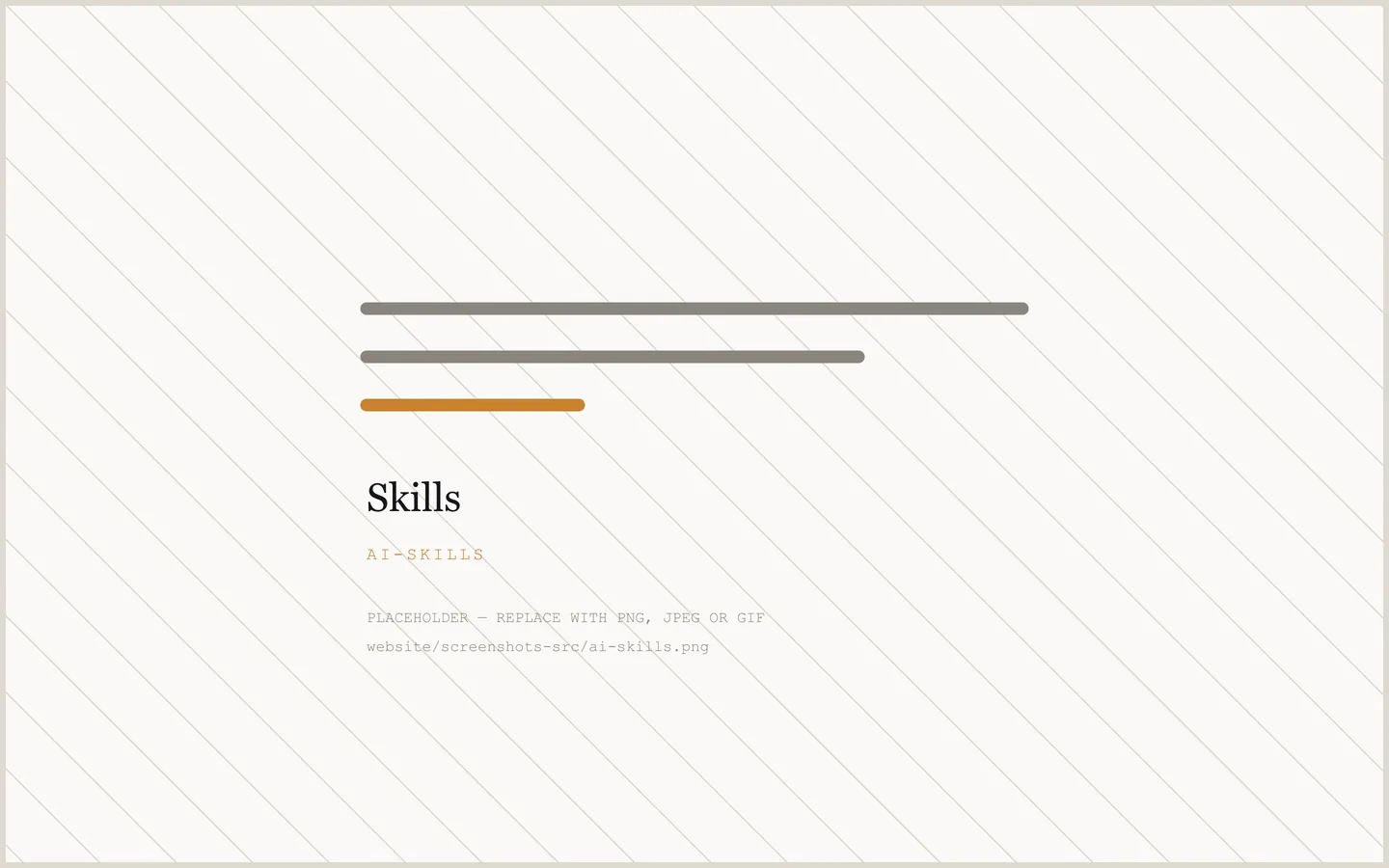 Placeholder: the skills library is not photographed yet.