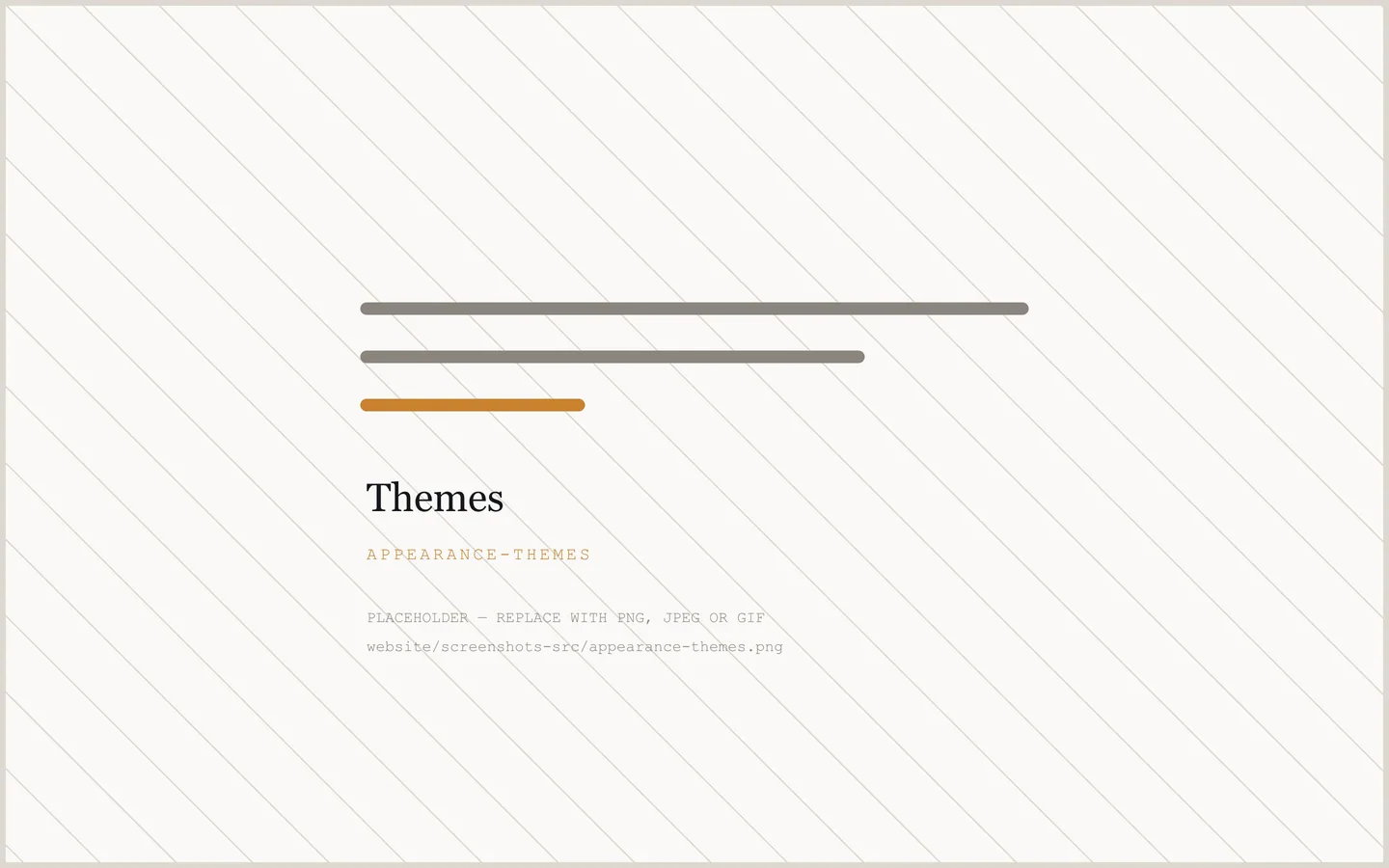 Placeholder: the theme picker is not photographed yet.