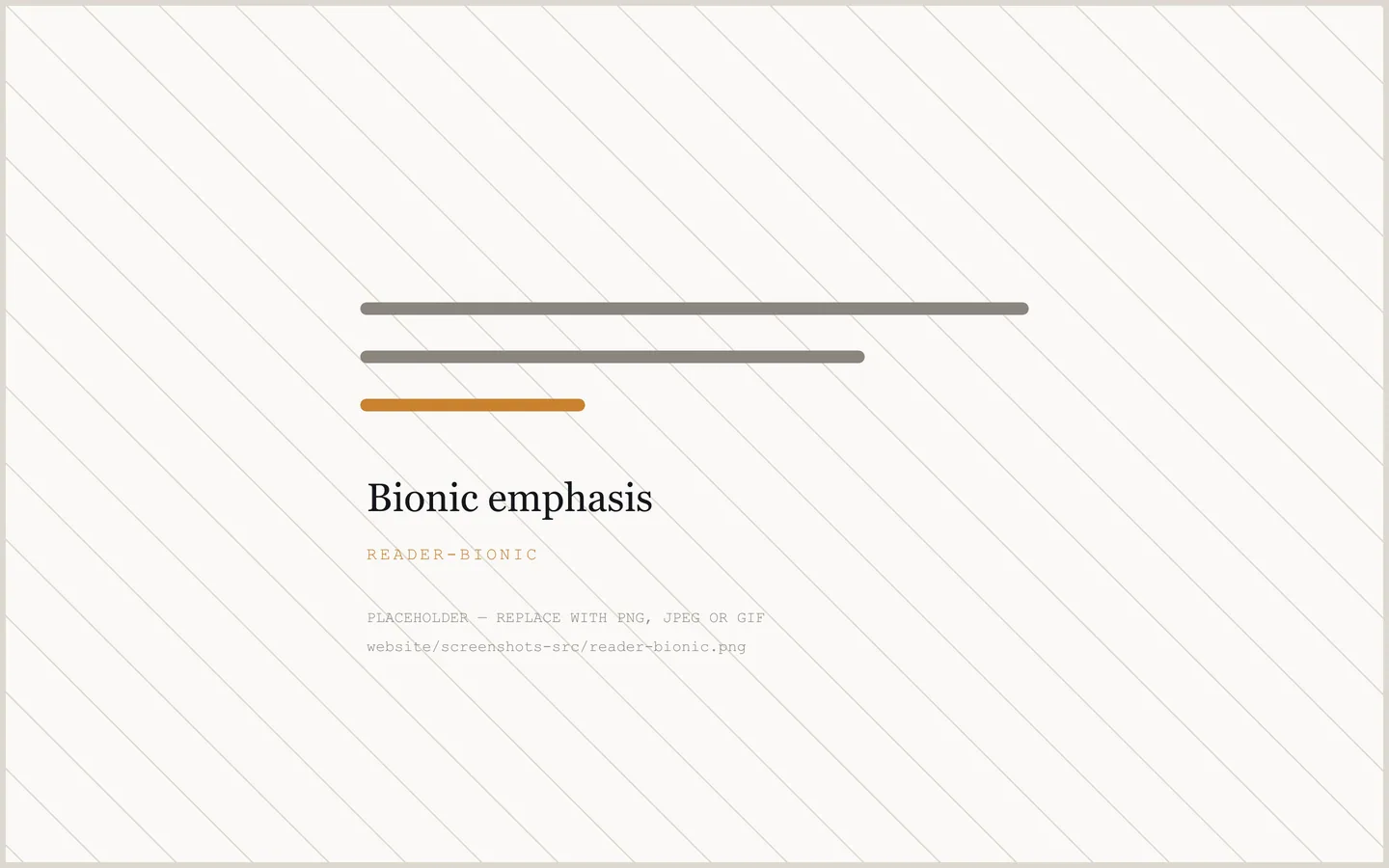 Placeholder: bionic emphasis is not photographed yet.