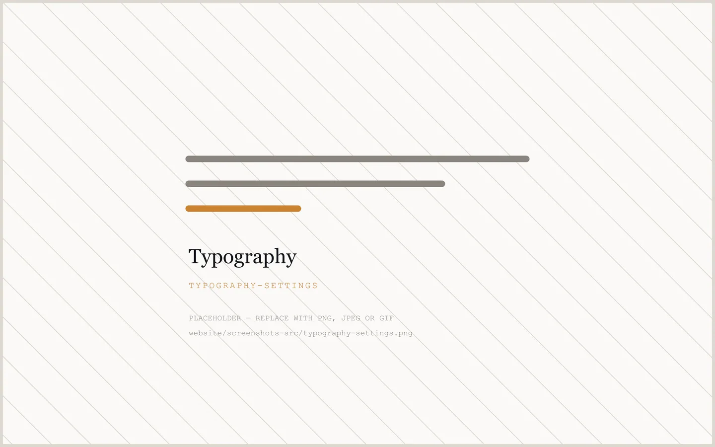 Placeholder: the typography controls are not photographed yet.